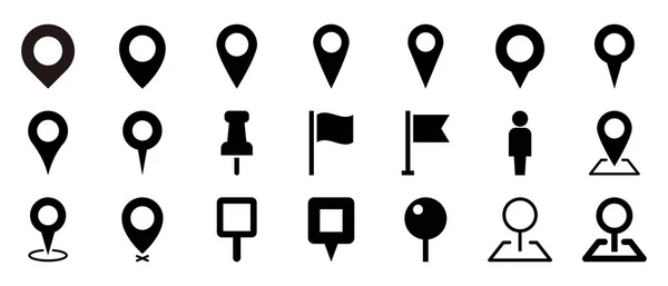 Vector Illustration Pin Map Icon Gps 포인터 컬렉션 — 스톡 벡터