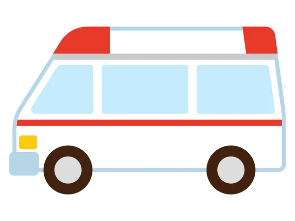 Ilustración Vectorial Una Ambulancia Simple — Vector de stock