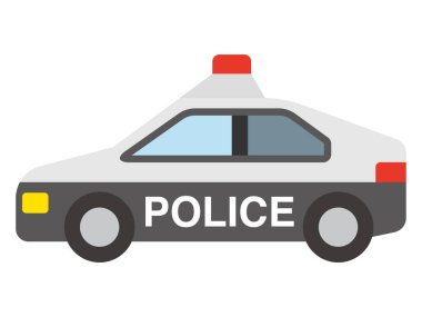 polis arabası vektör çizim