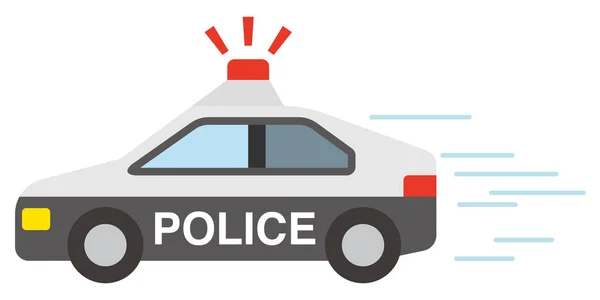 Vector Illustration Police Car — Stock Vector