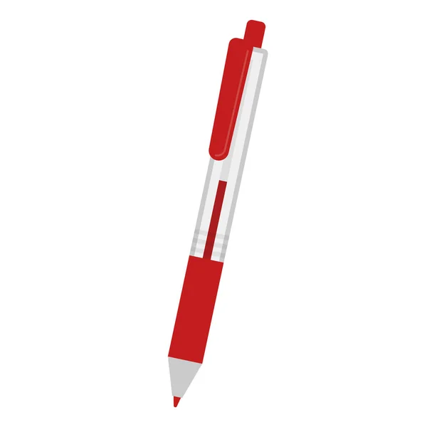 Einfache Vektordarstellung Eines Roten Kugelschreibers — Stockvektor