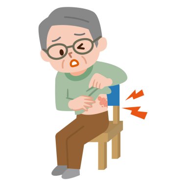 Zona belirtilerinin vektör illüstrasyonuName