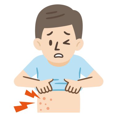 Zona belirtilerinin vektör illüstrasyonuName