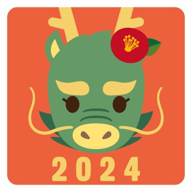 Basit bir ejderha yüzünün vektör çizimi