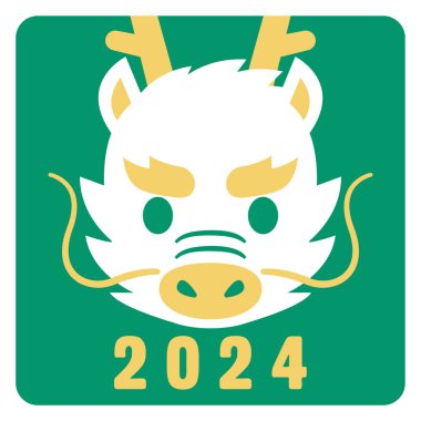 Basit bir ejderha yüzünün vektör çizimi