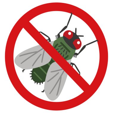 Sinek izi olmayan vektör illüstrasyonu