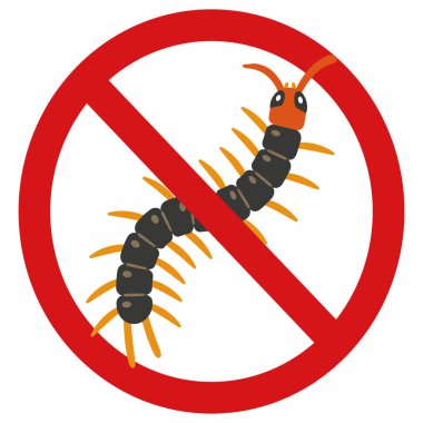 Kırkayak yasağı işaretinin vektör illüstrasyonu