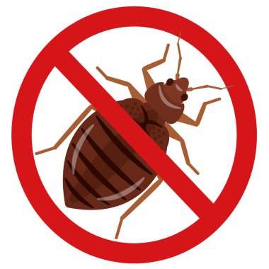 Tahtakurusu yasaklama işaretinin vektör illüstrasyonu