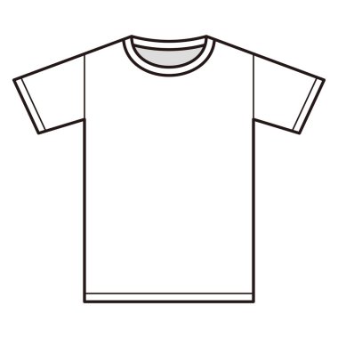 Kısa kollu tişört resim vektörü çizimi