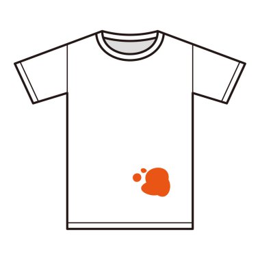 Kirli beyaz tişörtün vektör illüstrasyonu