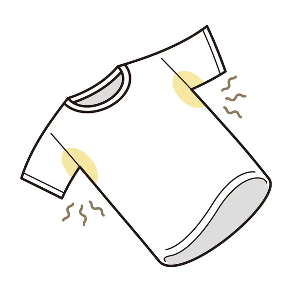 Wektorowa Ilustracja Koszulki Brudnej Plamami Potu — Wektor stockowy