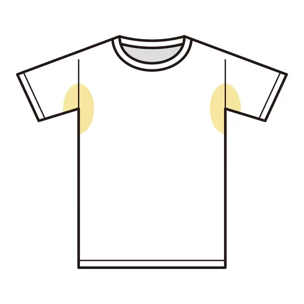 Illustrazione Vettoriale Una Shirt Sporca Macchie Sudore — Vettoriale Stock