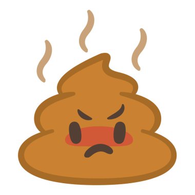 Kızgın kakanın basit vektör çizimi