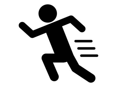 Çalışan kişinin tek renkli simgesi