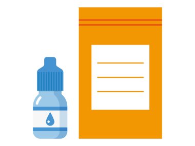 Göz damlalarının basit vektör çizimi