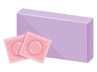 Bir prezervatifin basit vektör çizimi