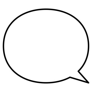 Basit bir konuşma balonunun temsili. Tek öge, çerçeve