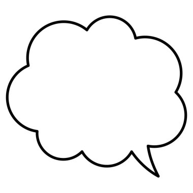 Basit bir konuşma balonunun temsili. Tek öge, çerçeve