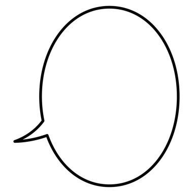 Basit bir konuşma balonunun temsili. Tek öge, çerçeve