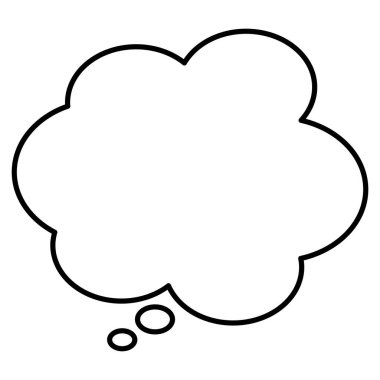 Basit bir konuşma balonunun temsili. Tek öge, çerçeve