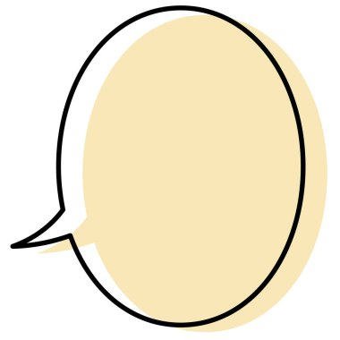 Basit bir konuşma balonunun temsili. Tek öge, çerçeve