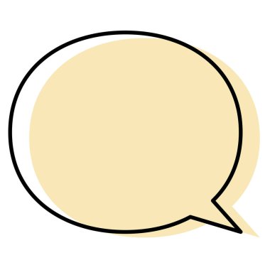 Basit bir konuşma balonunun temsili. Tek öge, çerçeve