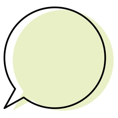 Basit bir konuşma balonunun temsili. Tek öge, çerçeve