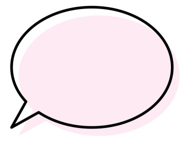 Basit bir konuşma balonunun temsili. Tek öge, çerçeve