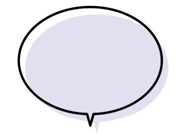 Basit bir konuşma balonunun temsili. Tek öge, çerçeve