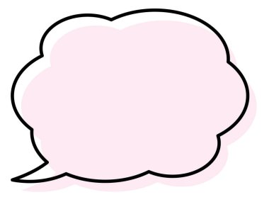 Basit bir konuşma balonunun temsili. Tek öge, çerçeve