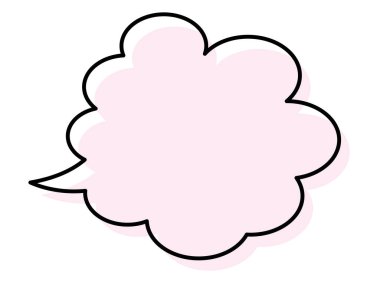 Basit bir konuşma balonunun temsili. Tek öge, çerçeve