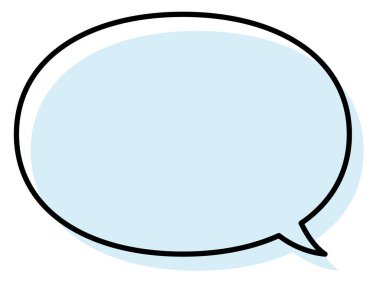 Basit bir konuşma balonunun temsili. Tek öge, çerçeve