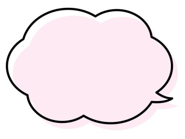 Basit bir konuşma balonunun temsili. Tek öge, çerçeve