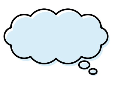 Basit bir konuşma balonunun temsili. Tek öge, çerçeve