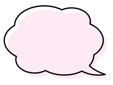 Basit bir konuşma balonunun temsili. Tek öge, çerçeve