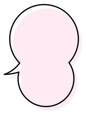 Basit bir konuşma balonunun temsili. Tek öge, çerçeve