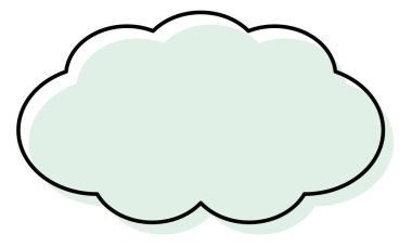 Basit bir konuşma balonunun temsili. Tek öge, çerçeve