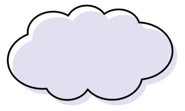 Basit bir konuşma balonunun temsili. Tek öge, çerçeve