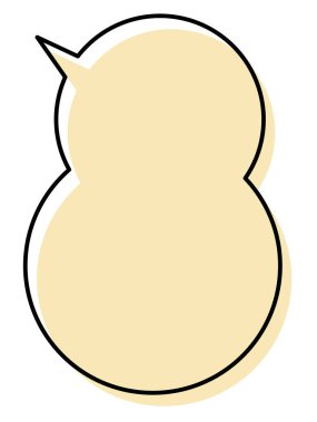 Basit bir konuşma balonunun temsili. Tek öge, çerçeve