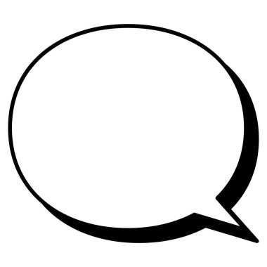 Basit bir konuşma balonunun temsili. Tek öge, çerçeve