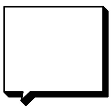 Basit bir konuşma balonunun temsili. Tek öge, çerçeve