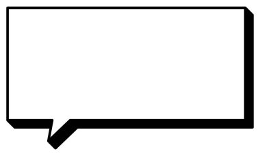 Basit bir konuşma balonunun temsili. Tek öge, çerçeve