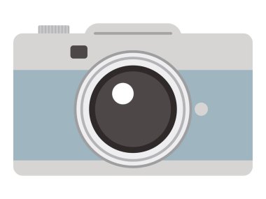 Bir kameranın basit vektör illüstrasyonu