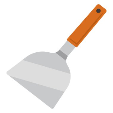 Bir okonomiyaki spatulasının basit vektör çizimi