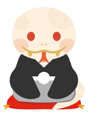 Yılan yılı için yeni yıl kartlarının basit bir temsili, 2025.