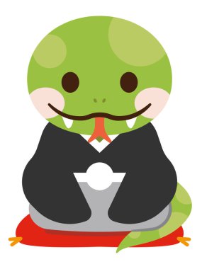 Yılan yılı için yeni yıl kartlarının basit bir temsili, 2025.