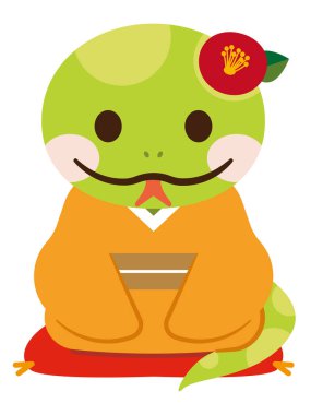 Yılan yılı için yeni yıl kartlarının basit bir temsili, 2025.