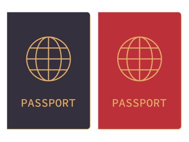 Pasaport basit vektör illüstrasyonu.