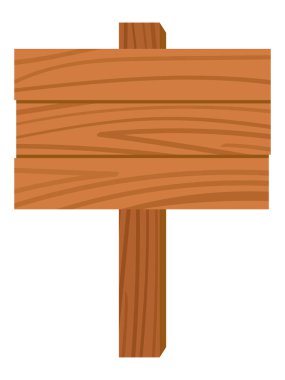 Tahta bir işaretin basit vektör çizimi