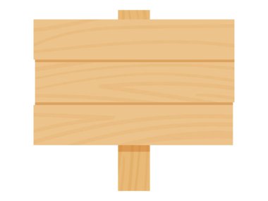 Tahta bir işaretin basit vektör çizimi